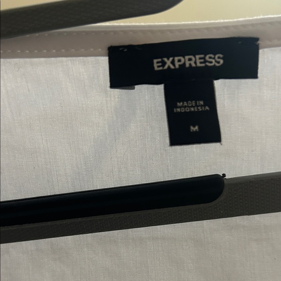 Express White Blouse with Black Lace-Up Detail size M - Picture 7 of 7